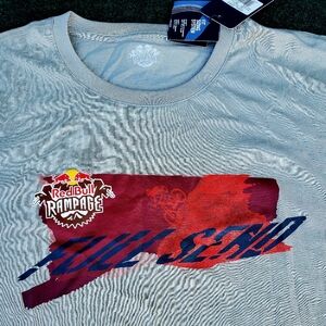 Red Bull Full Send T-Shirt Ram Cliff Men's 3XL Chest 50-52" New NWT Sm Flaw/Hole